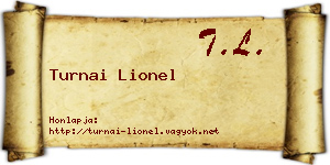 Turnai Lionel névjegykártya